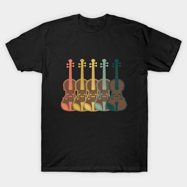 Violin - Violin Retro T-Shirt by Kudostees
